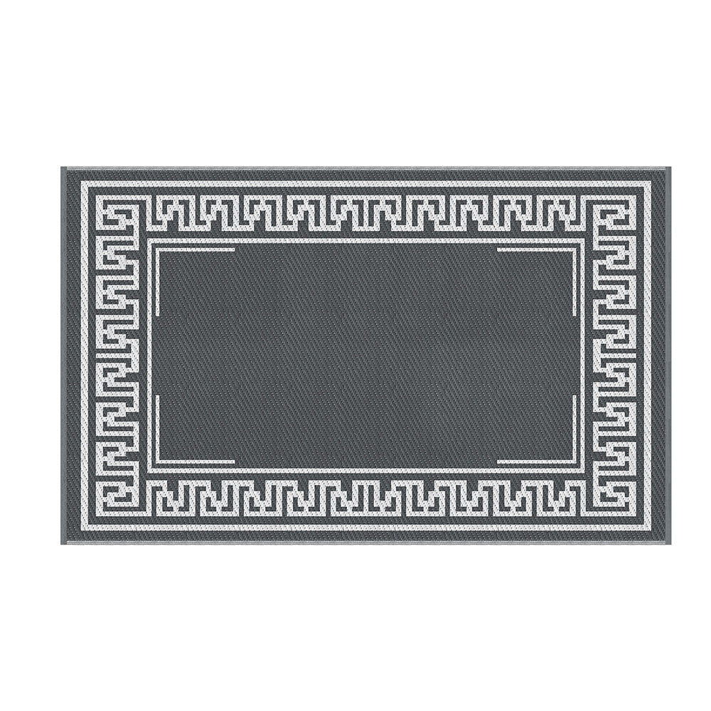 Gardeon Outdoor Rugs 152x244cm Large Carpet Reversible Area Mat PP Dual-Sided Patio Rug Greek Key