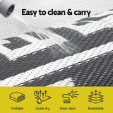 Gardeon Outdoor Rugs 152x244cm Large Carpet Reversible Area Mat PP Dual-Sided Patio Rug Greek Key - Rear View