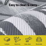 Gardeon Outdoor Rugs 152x244cm Large Carpet Reversible Area Mat PP Dual-Sided Patio Rug Leaf - Rear View