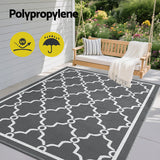 Gardeon Outdoor Rugs 152x244cm Large Carpet Reversible Area Mat PP Dual-Sided Patio Rug Maroc - 45-Degree Angle
