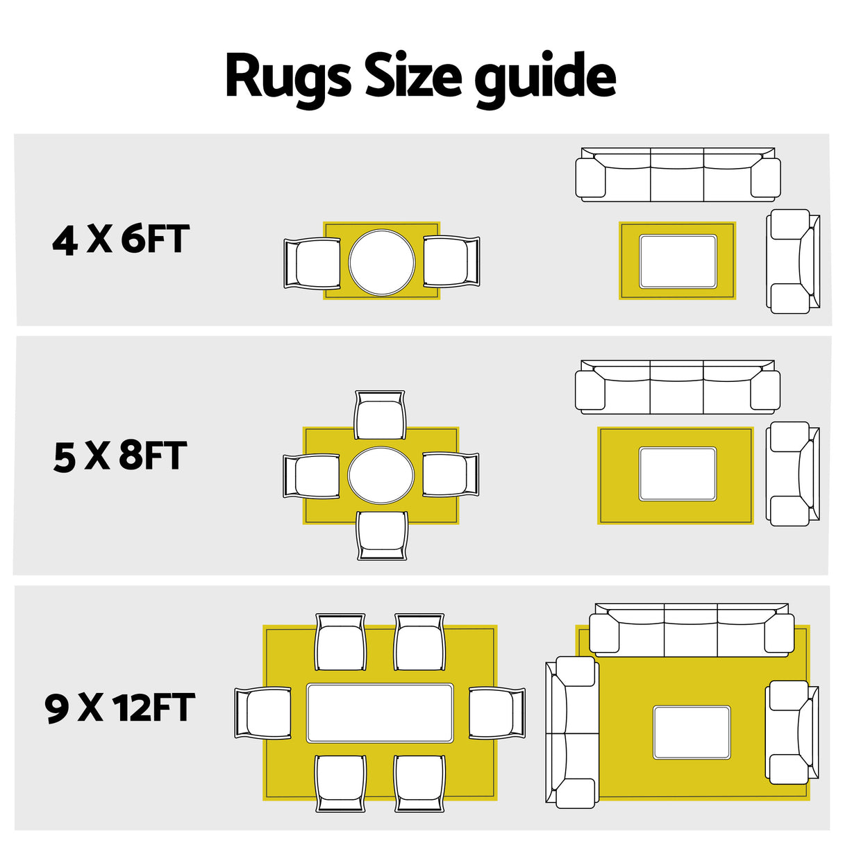 Gardeon Outdoor Rugs 274x366cm Large Carpet Reversible Area Mat PP Dual-Sided Patio Rug Bohemian