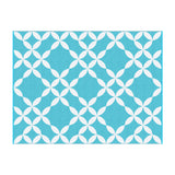 Gardeon Outdoor Rugs 274x366cm Large Carpet Reversible Area Mat PP Dual-Sided Patio Rug Light Blue - Side View
