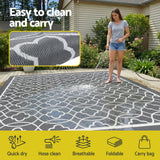 Gardeon Outdoor Rugs 274x366cm Large Carpet Reversible Area Mat PP Dual-Sided Patio Rug