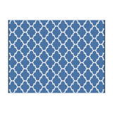 Gardeon Outdoor Rugs 274x366cm Large Carpet Reversible Area Mat PP Dual-Sided Patio Rug Blue - Side View