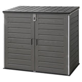 Gardeon Outdoor Storage Box 1170L Container Lockable Cabinet Tool Organizer Shed Grey - Front View