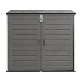 Gardeon Outdoor Storage Box 1170L Container Lockable Cabinet Tool Organizer Shed Grey - Top-Down View