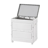 Gardeon 159L Outdoor Storage Box Stackable Cupboard Camping Organizer Wheels - Front View