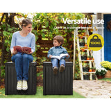 Gardeon Outdoor Storage Box 195L Organiser Garden Bench Deck Toy Shed Tool Black - Top-Down View