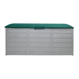 Gardeon Outdoor Storage Box 290L Lockable Organiser Garden Deck Shed Tool Green - Side View