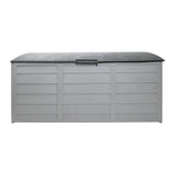 Gardeon Outdoor Storage Box 290L Lockable Organiser Garden Deck Shed Tool Grey - Side View