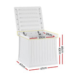 Gardeon Outdoor Storage Box 56L Container Lockable Indoor Garden Toy Tool Shed - Front View