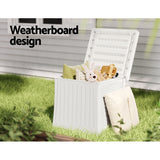 Gardeon Outdoor Storage Box 56L Container Lockable Indoor Garden Toy Tool Shed - Top-Down View