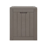 Gardeon Outdoor Storage Box 118L Container Lockable Indoor Garden Toy Tool Shed Grey - Side View
