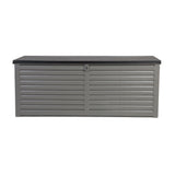 Gardeon Outdoor Storage Box 390L Container Lockable Garden Bench Tools Toy Shed Black - Side View