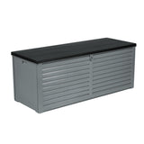 Gardeon Outdoor Storage Box 390L Container Lockable Garden Bench Tools Toy Shed Black - 45-Degree Angle