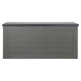 Gardeon Outdoor Storage Box 680L Container Lockable Garden Bench Tool Shed Black - Side View