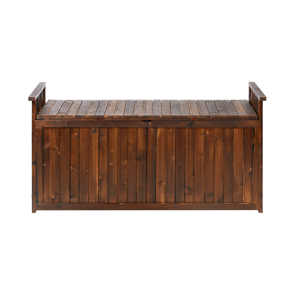 Livsip Outdoor Storage Box Garden Bench Wooden 500L Charcoal