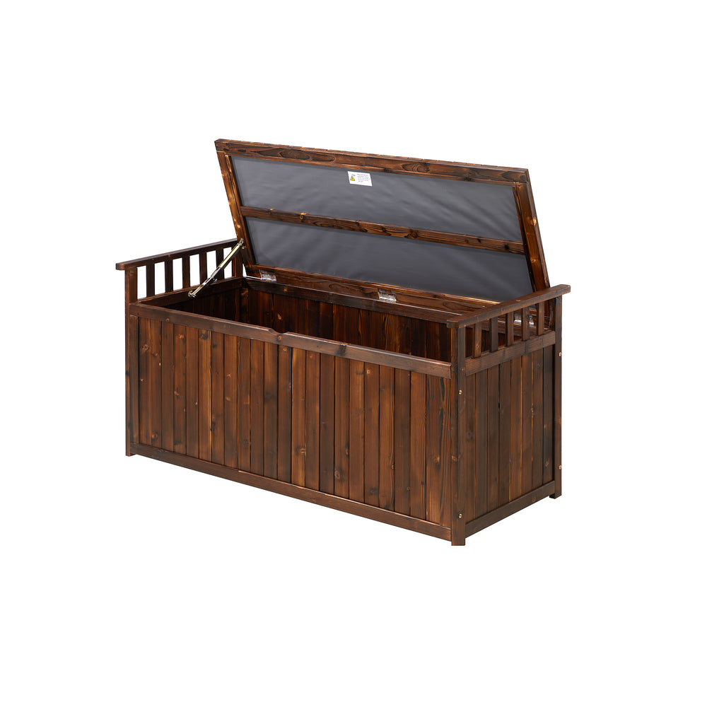 Livsip Outdoor Storage Box Garden Bench Wooden 500L Charcoal