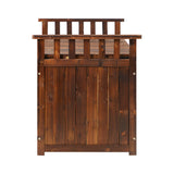 Livsip Outdoor Storage Box Garden Bench Wooden 500L Charcoal - Top-Down View
