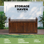 Livsip Outdoor Storage Box Garden Bench Wooden 500L Charcoal