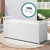 Livsip Outdoor Storage Box Garden Bench Wooden 500L White