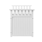 Livsip Outdoor Storage Box Garden Bench Wooden 500L White - Top-Down View