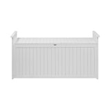 Livsip Outdoor Storage Box Garden Bench Wooden 500L White