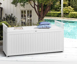 Livsip Outdoor Storage Box Garden Bench Wooden 500L White - Extra Image