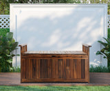 Livsip Outdoor Storage Box Wooden Garden Bench L Charcoal