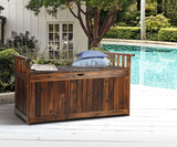Livsip Outdoor Storage Box Wooden Garden Bench L Charcoal - Side View