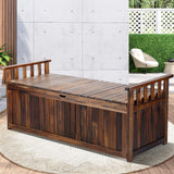 Livsip Wooden Storage Bench Waterproof Top Cover - Side View