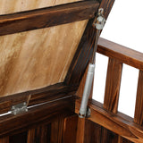 Livsip Wooden Storage Bench Waterproof Top Cover - Rear View