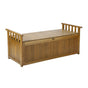 Livsip Outdoor Wooden Storage Bench Waterproof Top