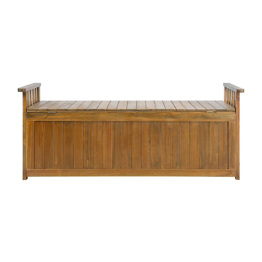 Livsip Outdoor Wooden Storage Bench Waterproof Top