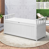 Livsip Outdoor Storage Bench Wooden Container White
