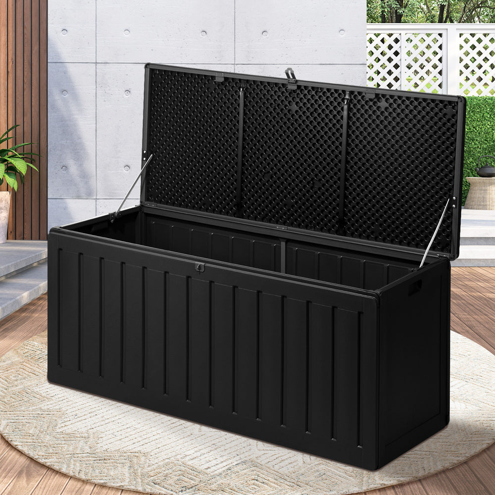 Livsip Outdoor Storage Box Bench 490L Black