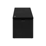 Livsip Outdoor Storage Box Bench 490L Black - Front View
