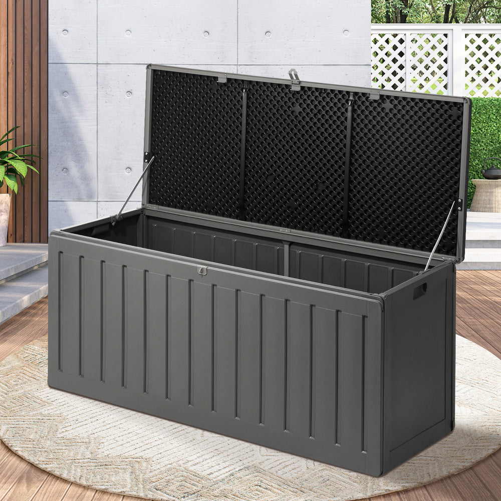 Livsip Outdoor Storage Box Bench 490L Black&Grey