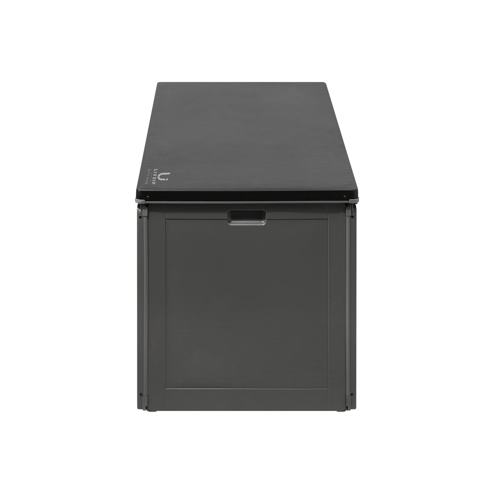 Livsip Outdoor Storage Box Bench 490L Black&Grey