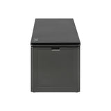 Livsip Outdoor Storage Box Bench 490L Black&Grey - Rear View