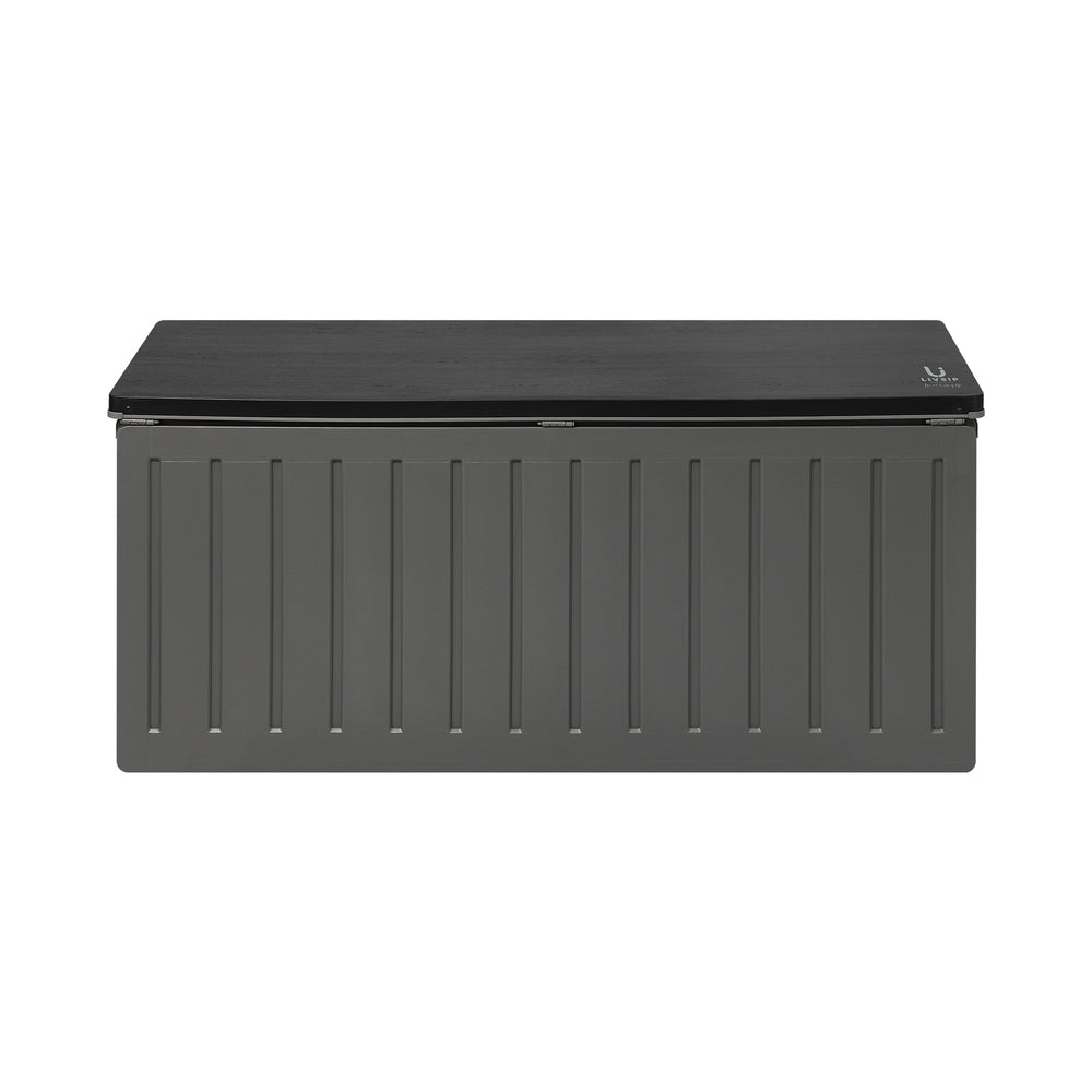 Livsip Outdoor Storage Box Bench 490L Black&Grey