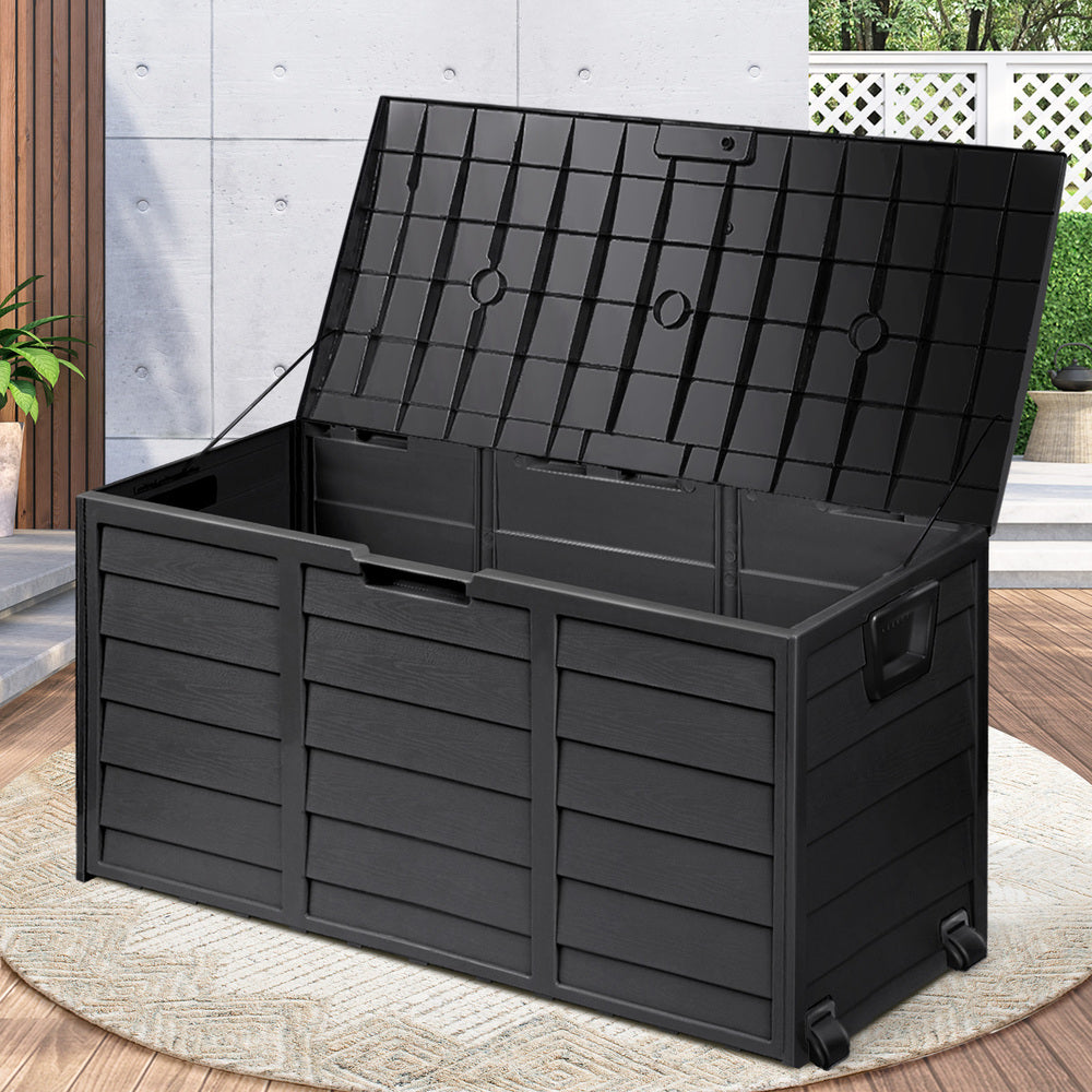Livsip Outdoor Storage Box Lockable 290L Black
