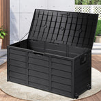 Livsip Outdoor Storage Box Lockable 290L Black, Lockable