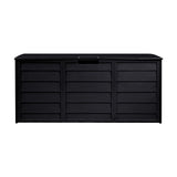 Livsip Outdoor Storage Box Lockable 290L Black - Top-Down View