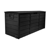 Livsip Outdoor Storage Box Lockable 290L Black - Close-Up Angle
