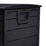 Livsip Outdoor Storage Box Lockable 290L Black - Rear View