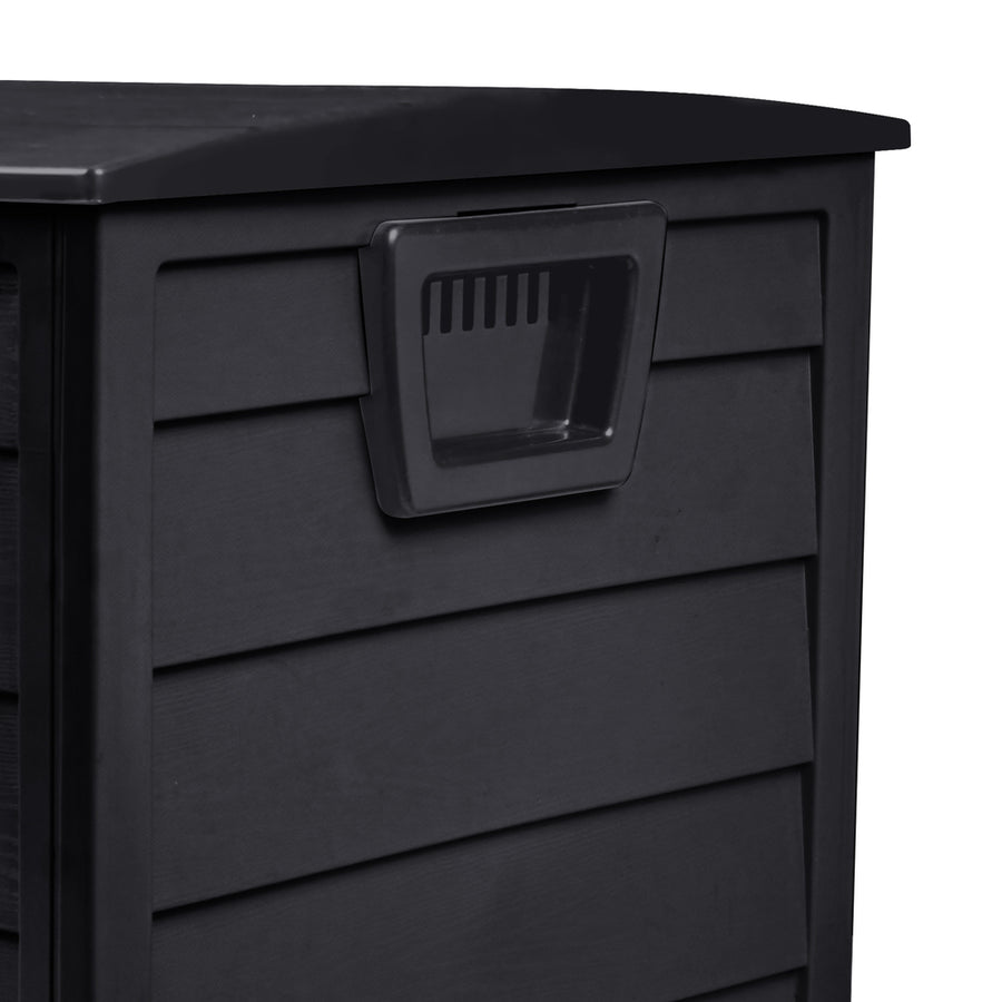 Livsip Outdoor Storage Box Lockable 290L Black, image 6