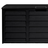 Livsip Outdoor Storage Box Lockable 290L Black - Front View