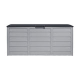Livsip Outdoor Storage Box Lockable 290L Black&Light Grey - Rear View