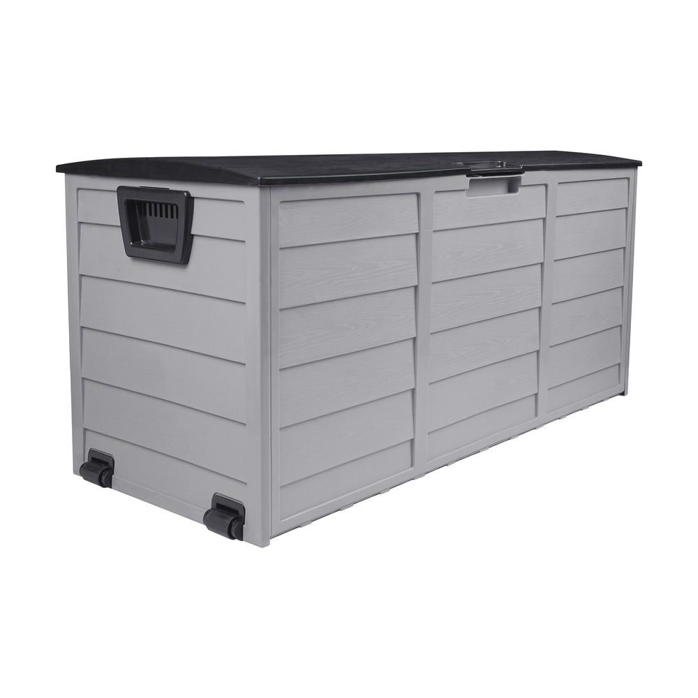 Livsip Outdoor Storage Box Lockable 290L Black&Light Grey